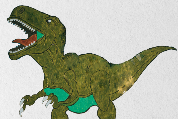 Create dinosaur shadow art