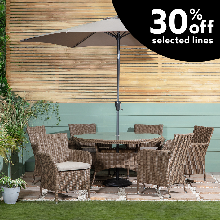 30% off selected outdoor furniture