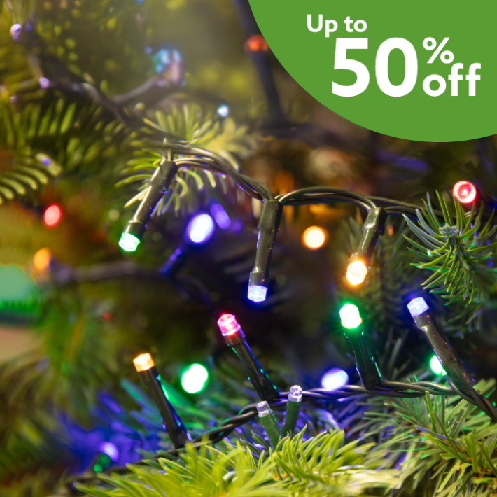 Up to 50% off Christmas lights