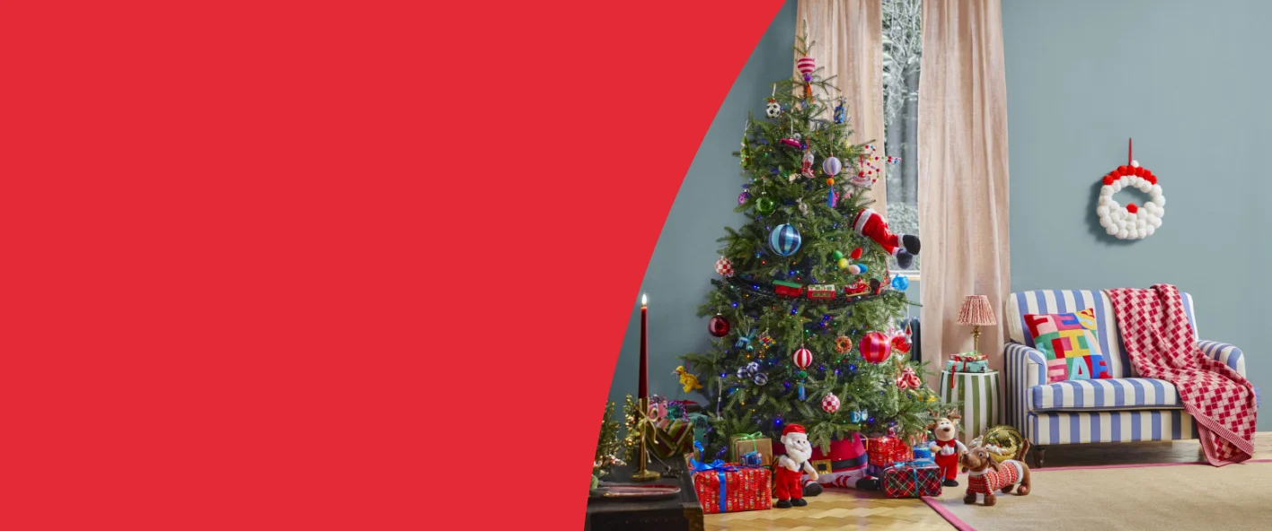 50% off all artificial Christmas trees
