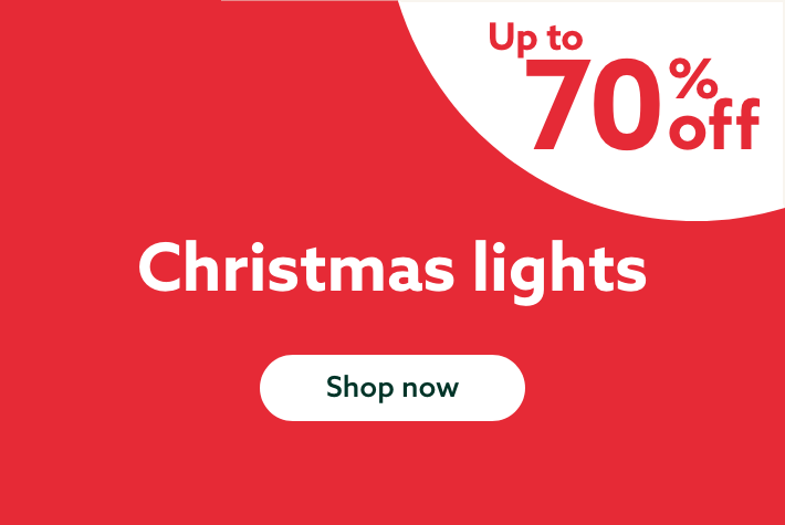 Up to 70% off Christmas lights