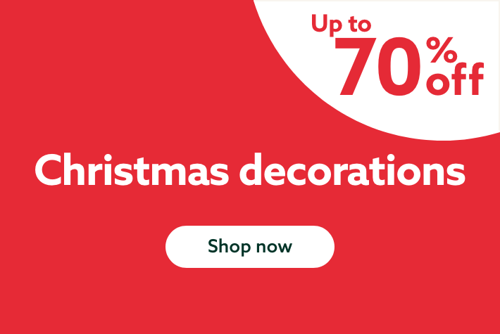 Up to 70% off Christmas decorations