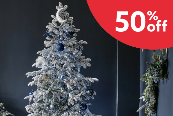 50% off All artificial Christmas trees