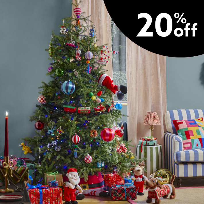 20% off artificial Christmas trees