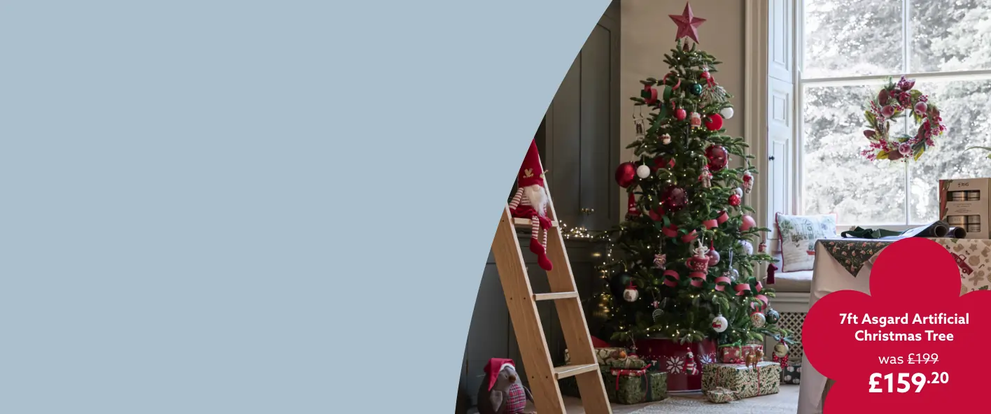 50% off artificial Christmas trees