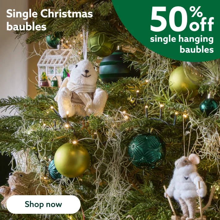 50% off Single Christmas baubles