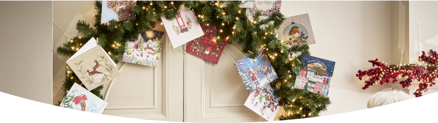 How to create a Christmas card garland