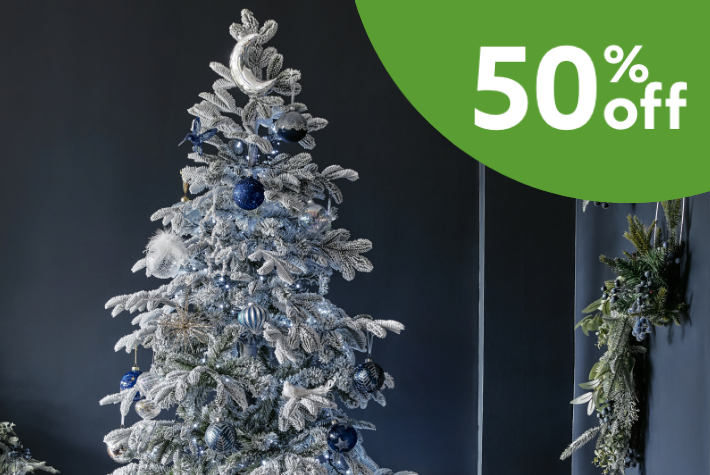 50% off All artificial Christmas trees