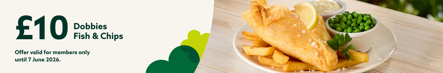 £10 Dobbies Fish & Chips