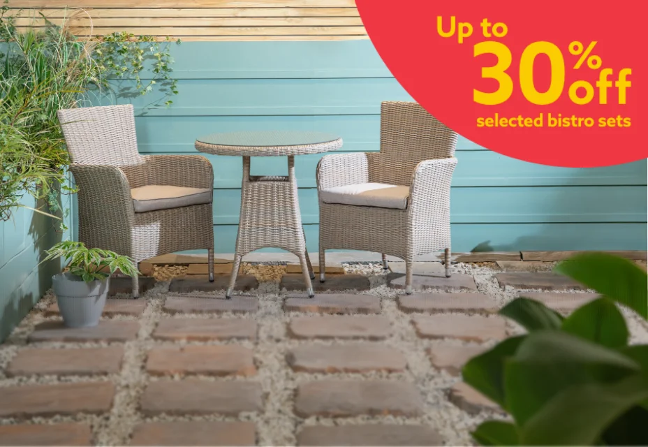 Up to 30% off selected bistro sets