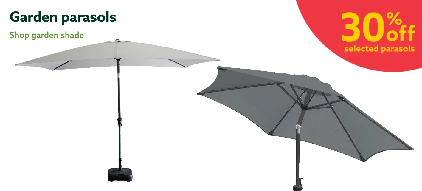 30% off garden parasols