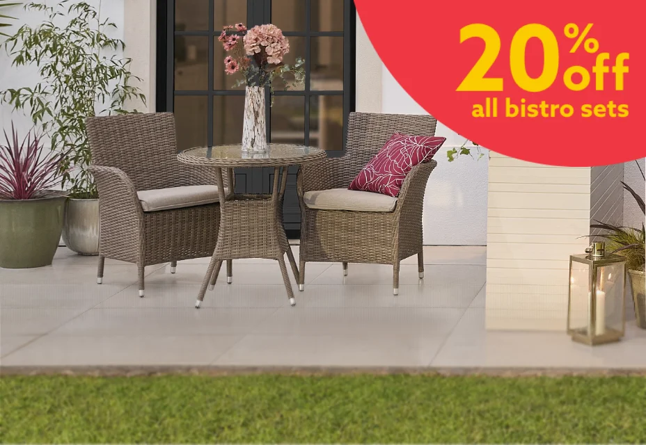 20% off all bistro sets