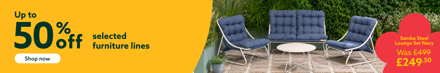 Up to 50% selected furniture lines