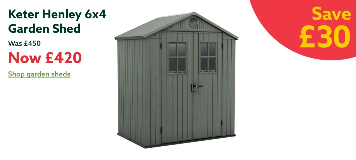 Keter Henley 6x4 Garden Shed - Now £420