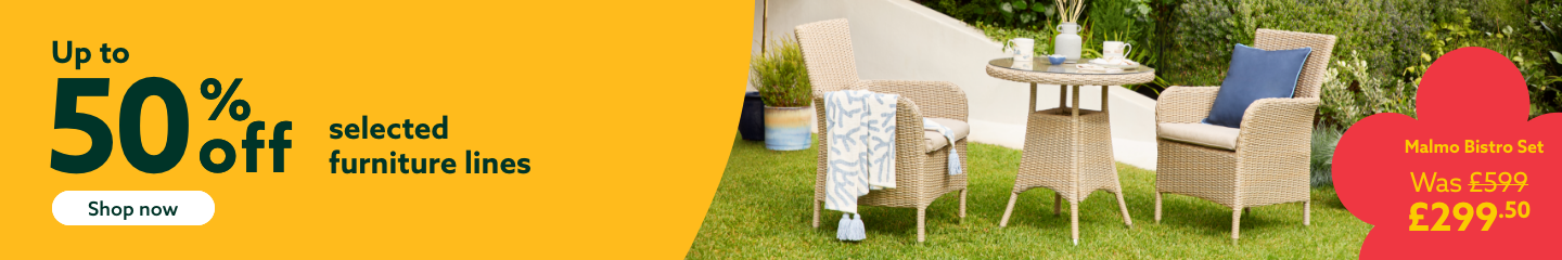 Up to 50% selected furniture lines