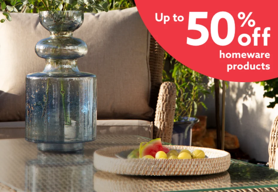 Up to 50% off homeware products