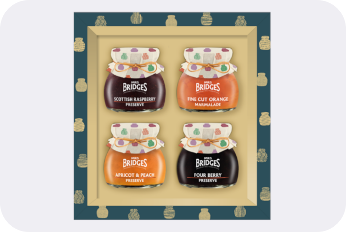 330983 - Mrs Bridges Sweet Preserves 4 Jar Gift Set