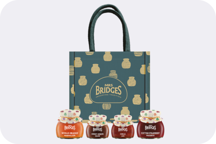 330984 - Mrs Bridges Sweet & Savoury Hamper Green & Gold