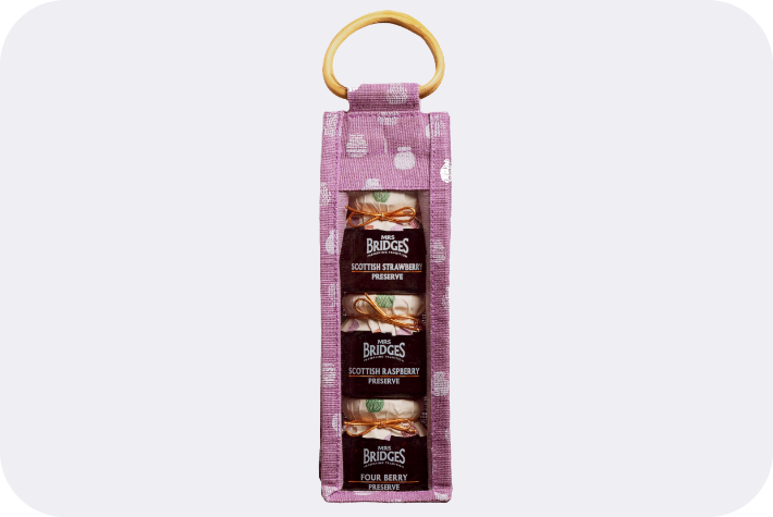 960263 - Mrs Bridges Berry Preserves Triple Jar Gift Set In Juco Bag