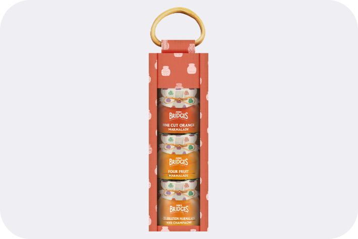 960267 - Mrs Bridges Marmalades Triple Jar Gift Set In Juco Bag