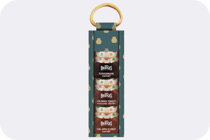 330985 - Mrs Bridges Trio of Chutneys Gift Set In Juco Bag