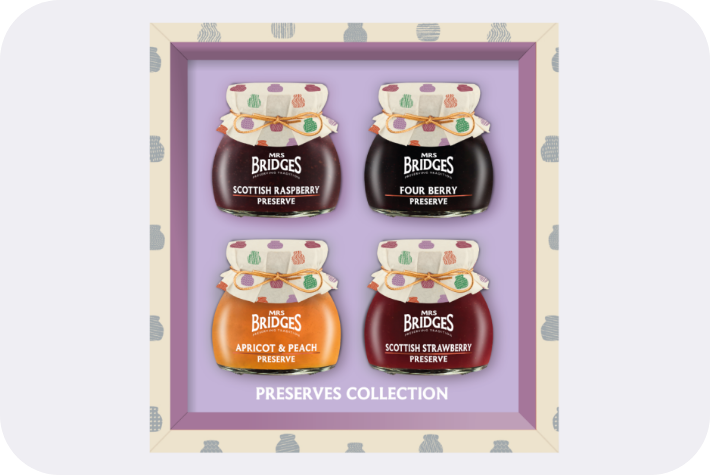 872778 - Mrs Bridges Fruity Preserves 4 Jar Gift Set