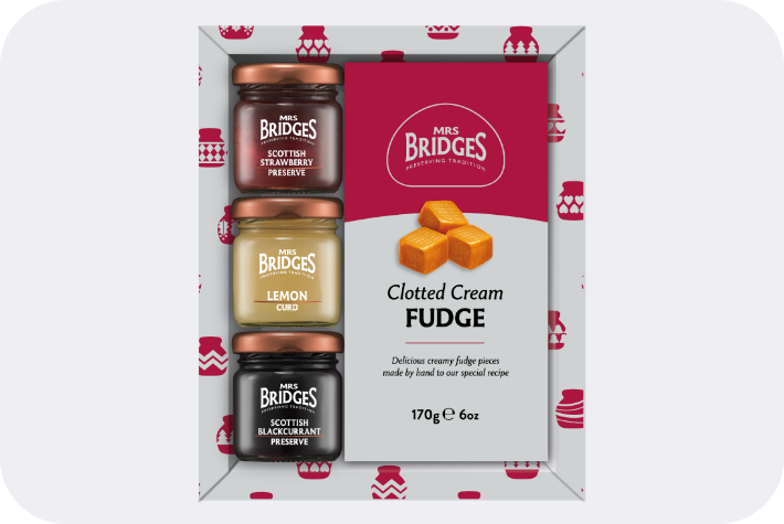 912506 - Mrs Bridges Clotted Cream Fudge & Mini Gift Set