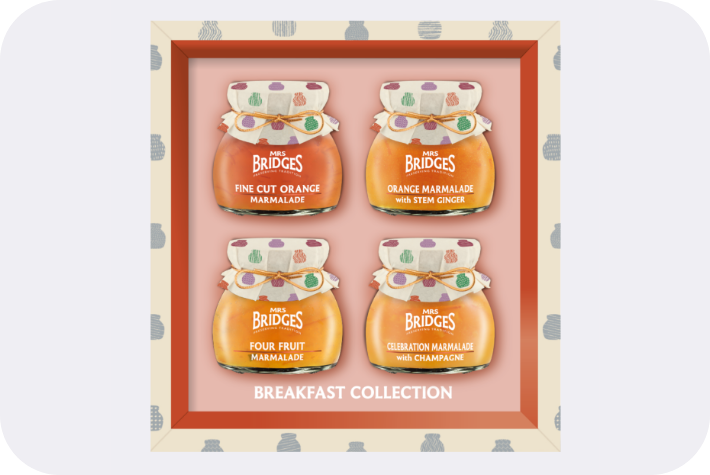 1017926 - Mrs B Breakfast 4 Jar Gift Set