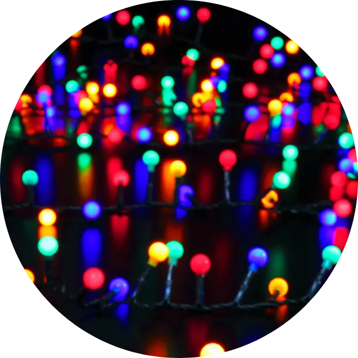 Multi-coloured Christmas Lights