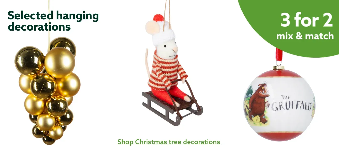 3 for 2 mix & match Selected hanging decoration