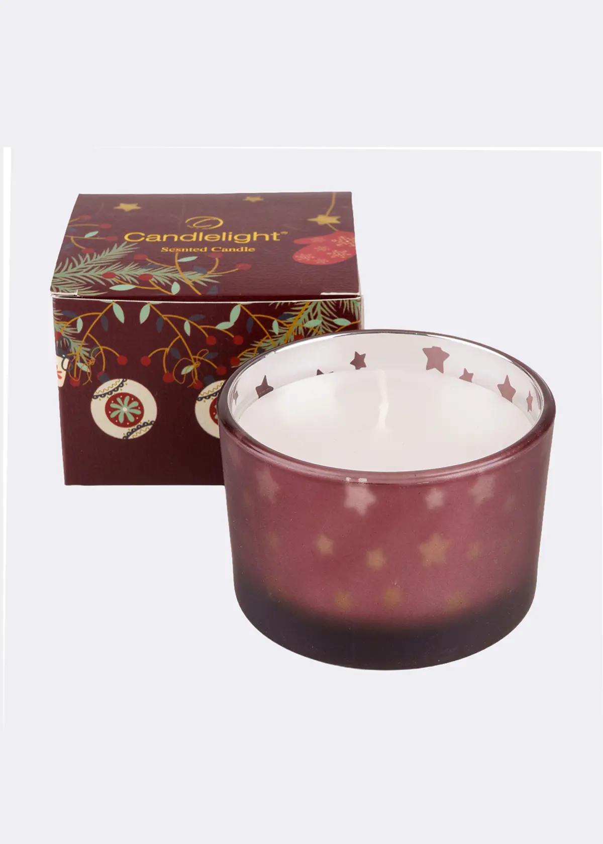 A photo of Mulled Wine Single Wick Glass Candle