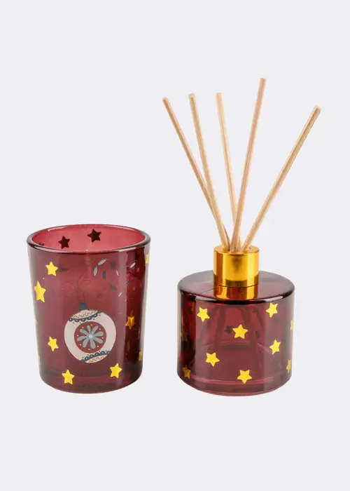 A photo of Mulled Wine 50ml Reed Diffuser and Votive Candle Set