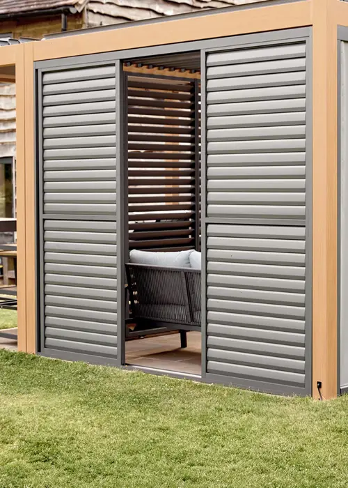 A photo of Sanctuary 3m Sliding Walls with Movable Louvres