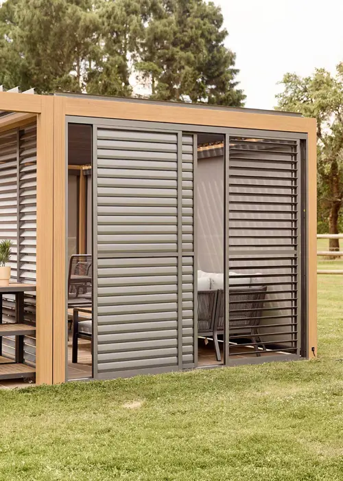 A photo of Sanctuary 4m Sliding Walls with Movable Louvres