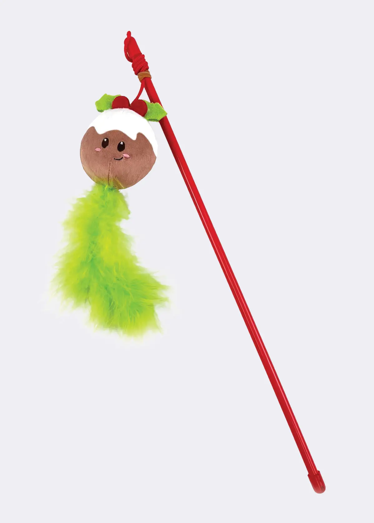 A photo of Christmas Pudding Catnip Teaser Cat Toy