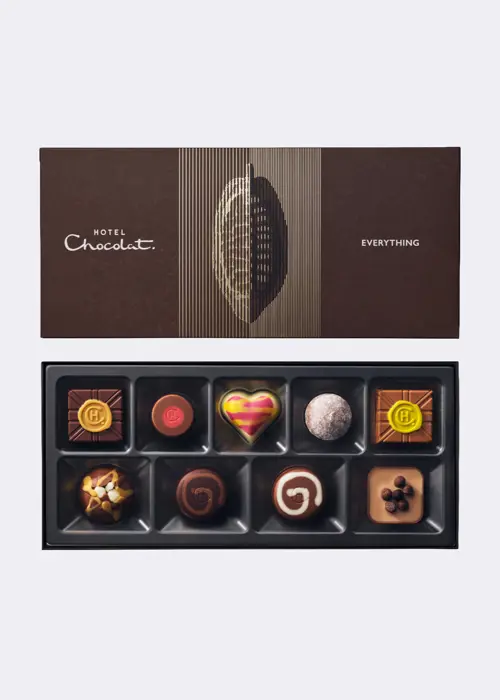A photo of Hotel Chocolat Everything Chocolate Box 9 Piece