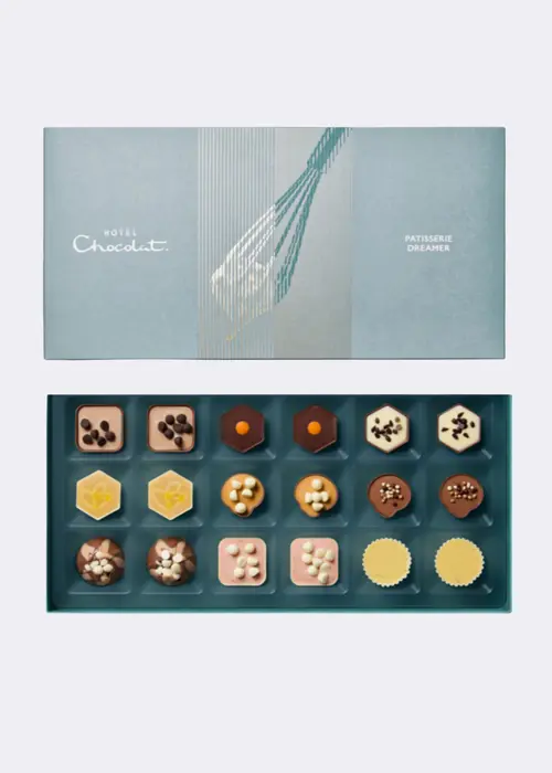 A photo of Hotel Chocolat Patisserie Chocolate Box 18 Piece