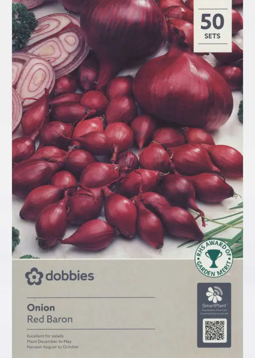 A photo of Onion Red Baron Pack of 50
