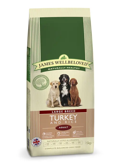A photo of James Wellbeloved Adult Turkey & Rice 15kg