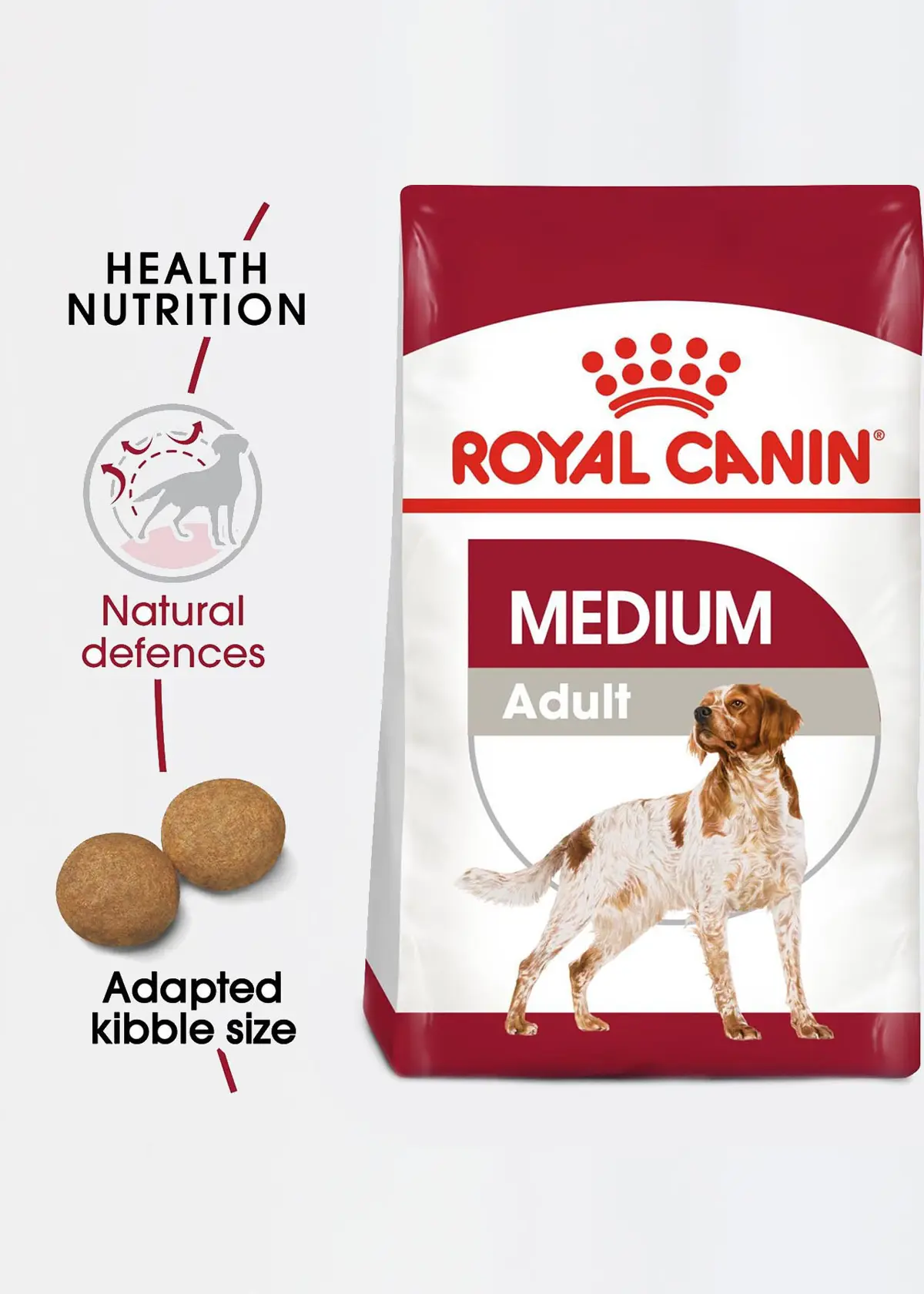 A photo of Royal Canin Medium Adult Dry Dog Food 15kg