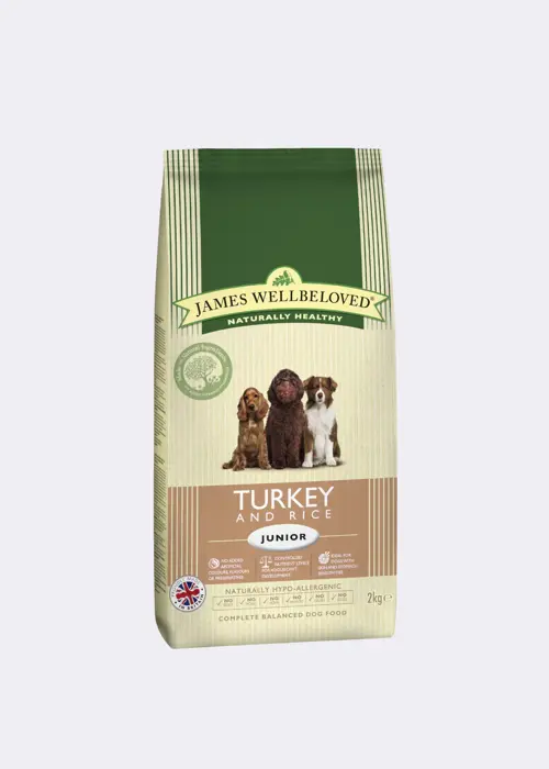 A photo of James Wellbeloved Puppy Turkey and Rice 2kg