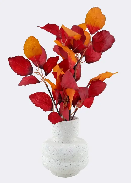 A photo of Autumn Eucalyptus In Ceramic Vase