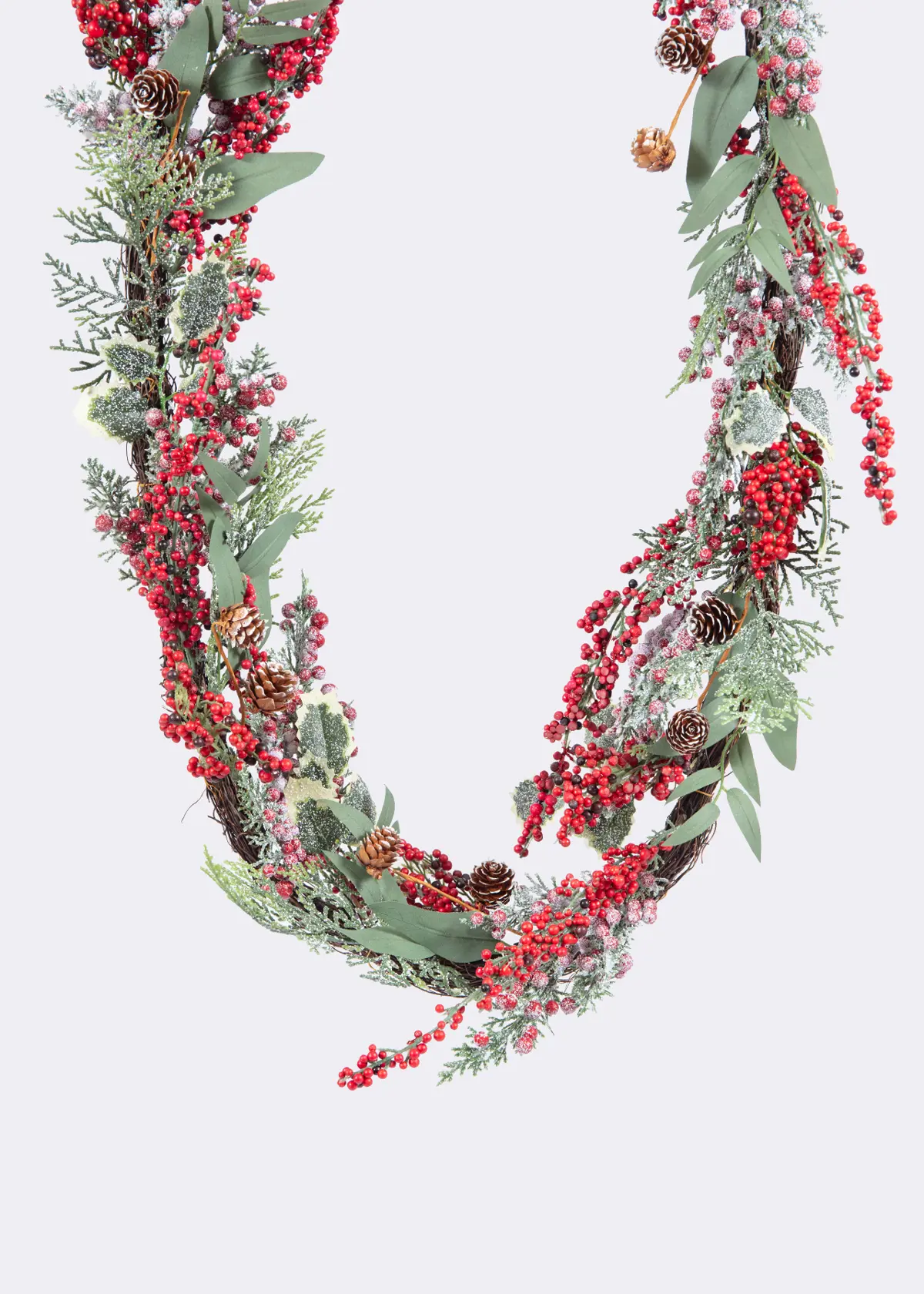 A photo of Frosted Red Berry Artificial Garland 1.8m