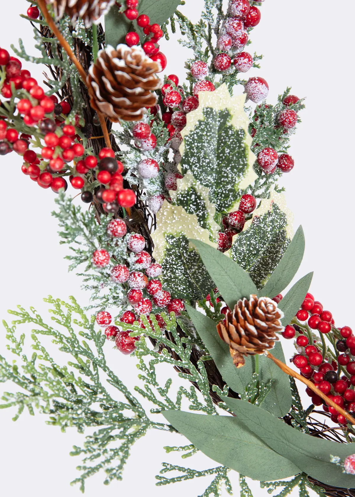 A photo of Frosted Red Berry Artificial Garland 1.8m