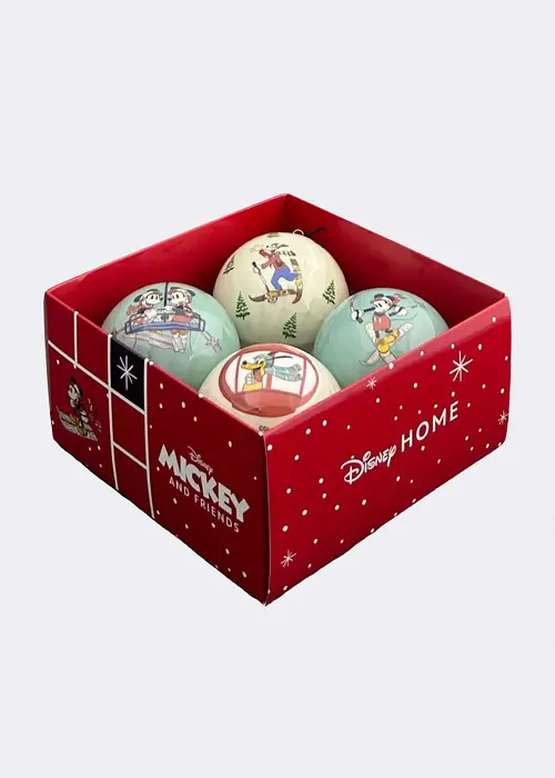 A photo of Disney Mickey Mouse Bauble Box 4 Pack