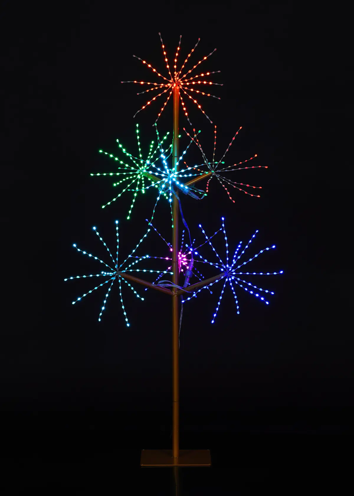 A photo of Multi-Coloured LED Firework-Effect Twig Tree Light 1.2m