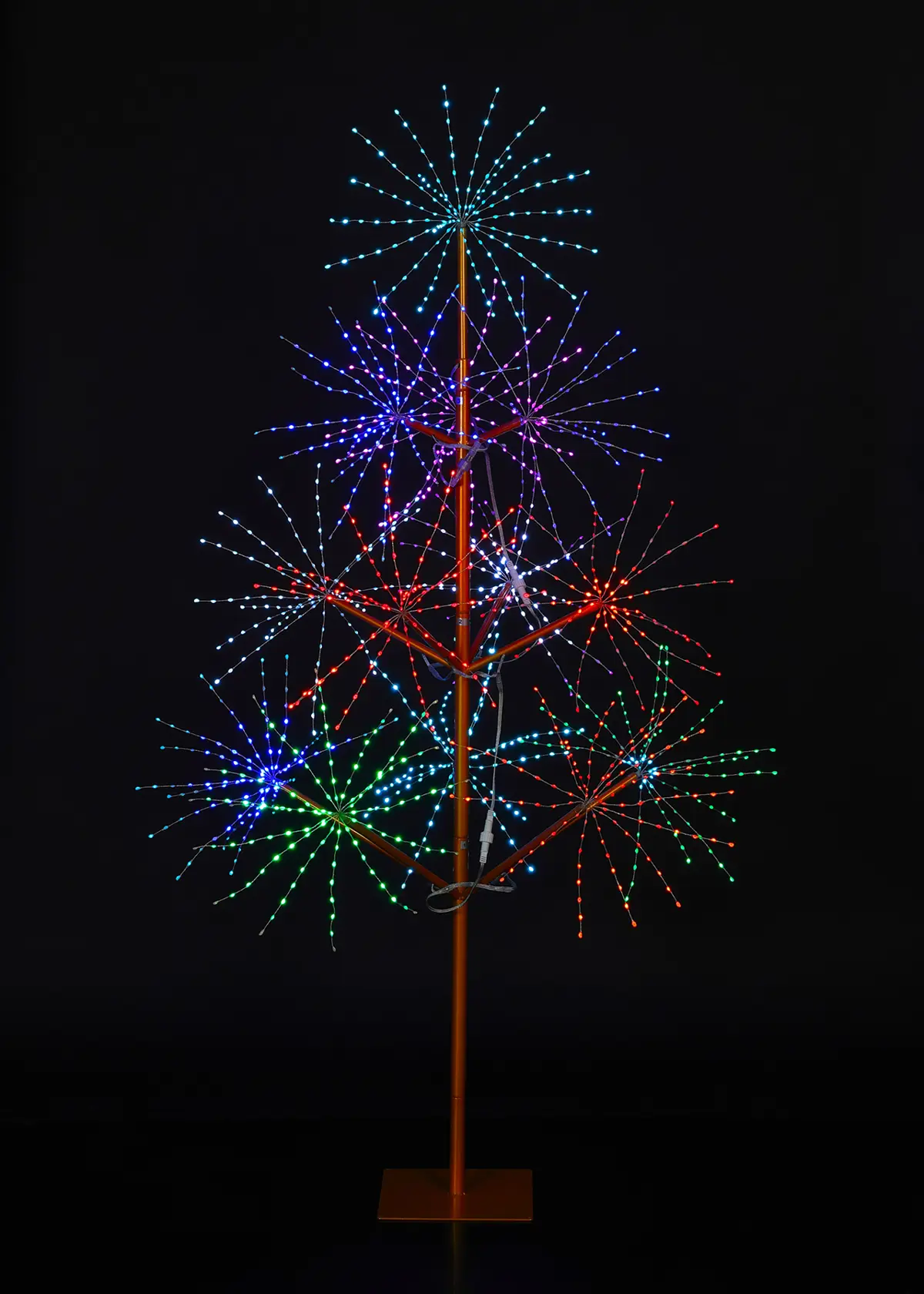 A photo of Multi-Coloured LED Firework-Effect Twig Tree Light 1.8m