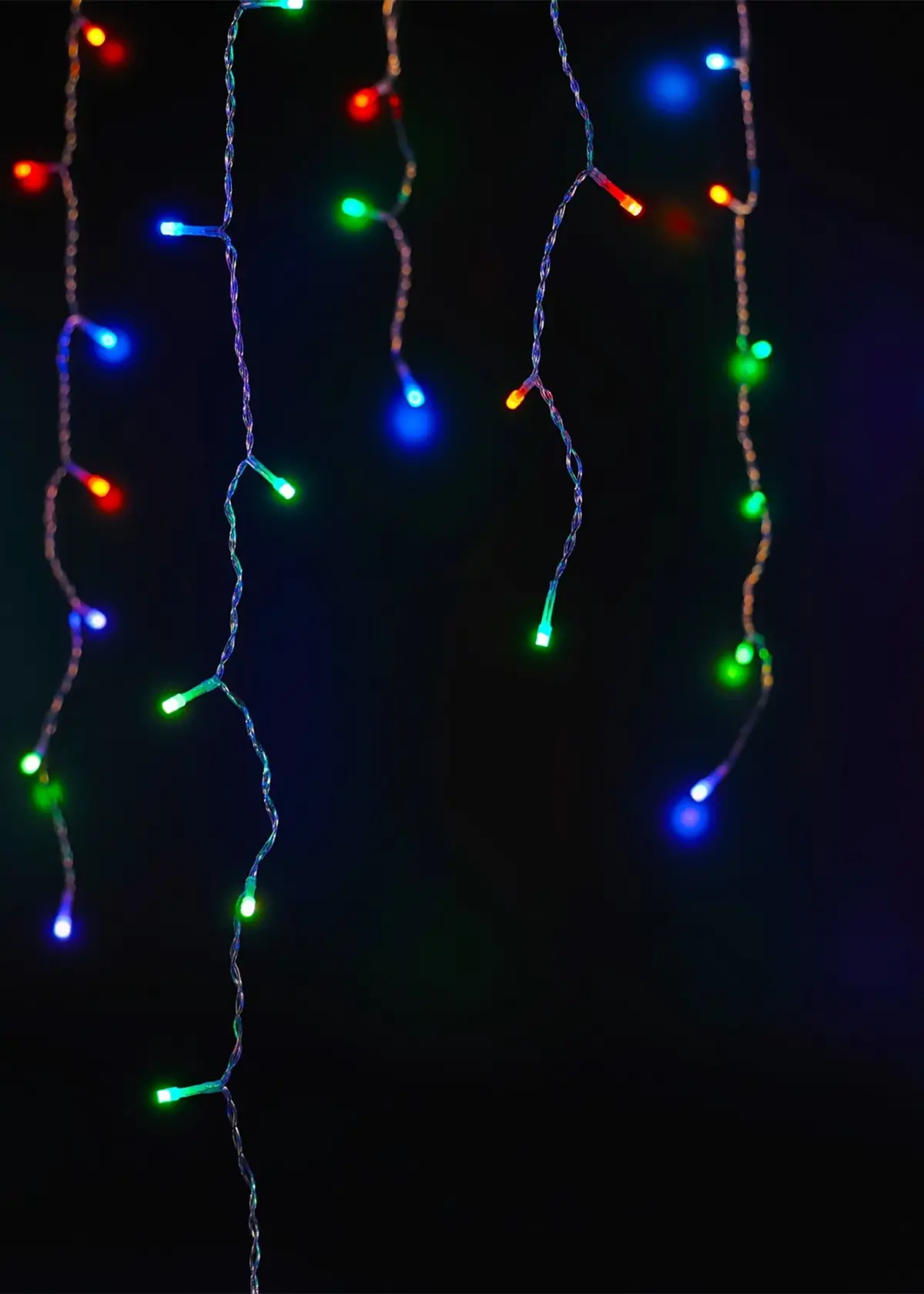 A photo of 10m Spectrum Remote Control Icicle String Lights