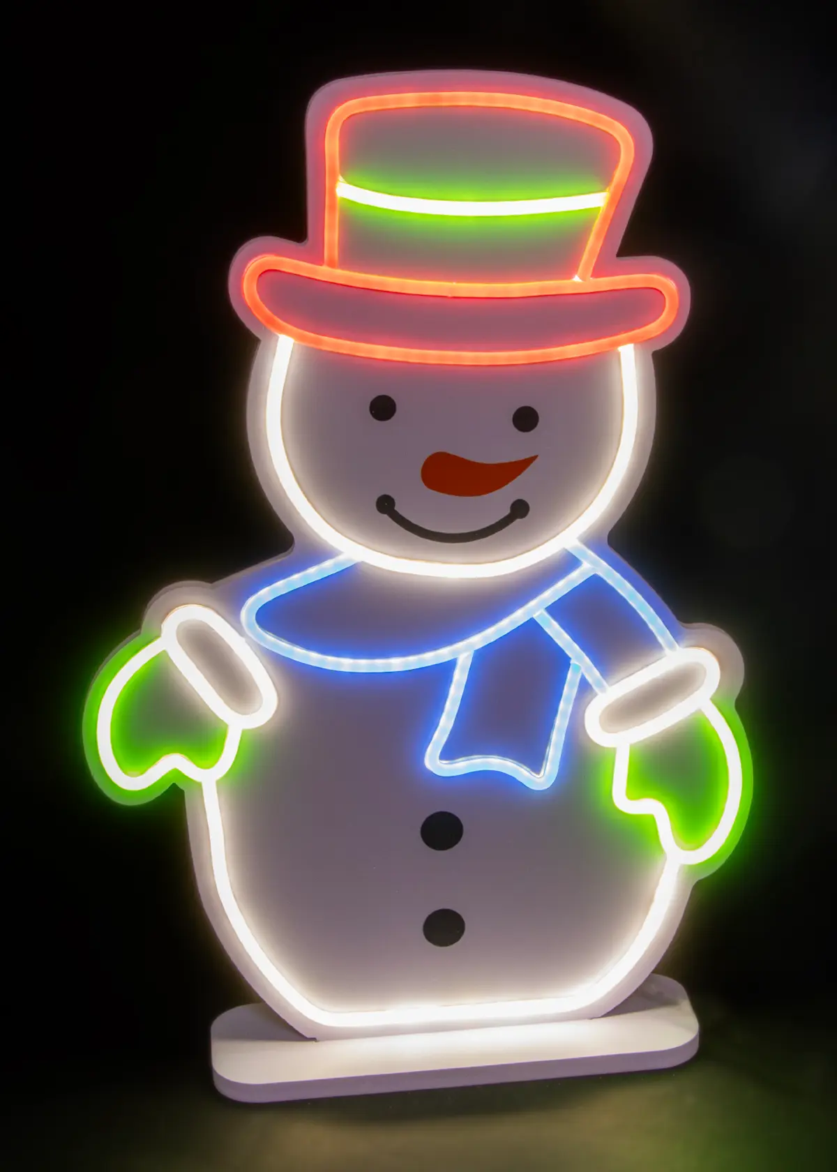 A photo of Neon LED Snowman Indoor Light 60cm