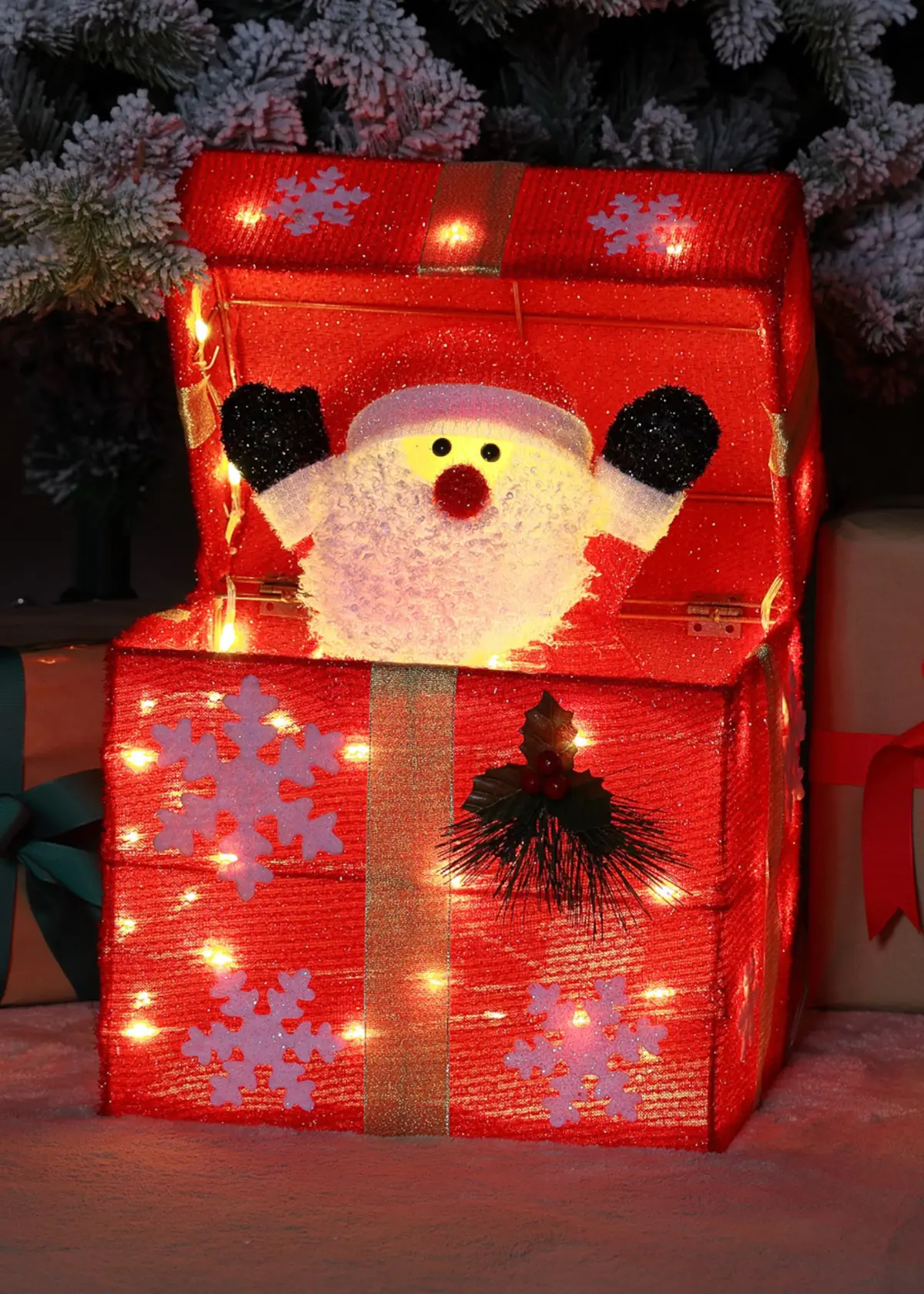 A photo of Pop-Up Santa Parcel LED Light